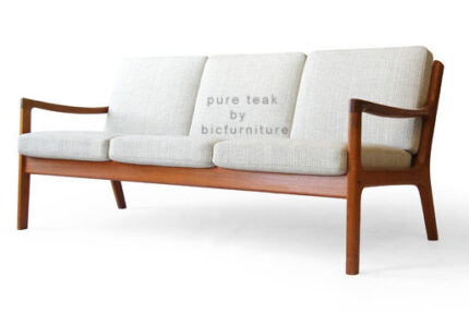 Simple design teak wood sofa for three seater