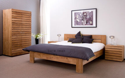 Teak horizone bed in pure teak wood for ele