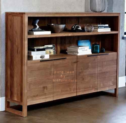 Teak wood side  board with xtra  space for storage.