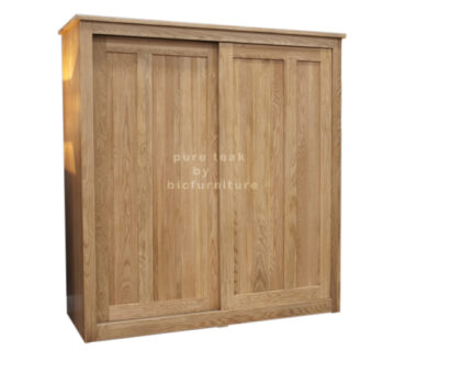 Two door sliding wardrobe in pure teakwood for mumbaikar for size consumption