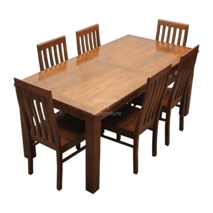 6 seater dining set  solid wood