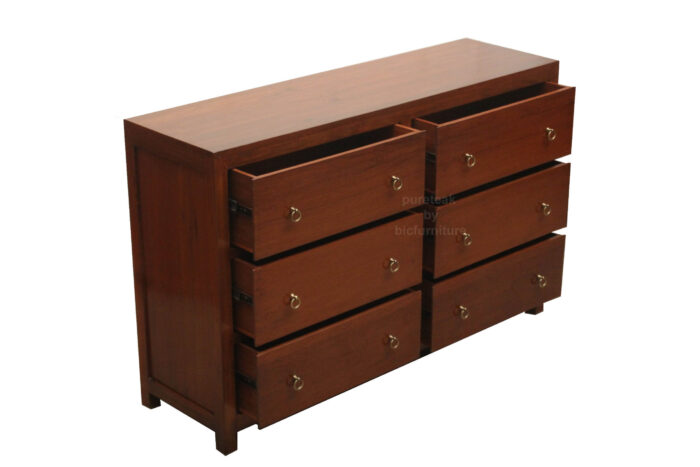 Teakwood chest of drawer square design