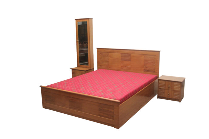 bedset in teakwood veneer plywood