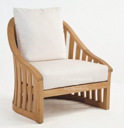 Armchair with strip design