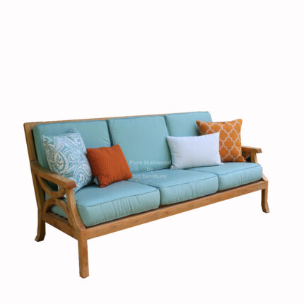 Contemporary style sofa in teakwood