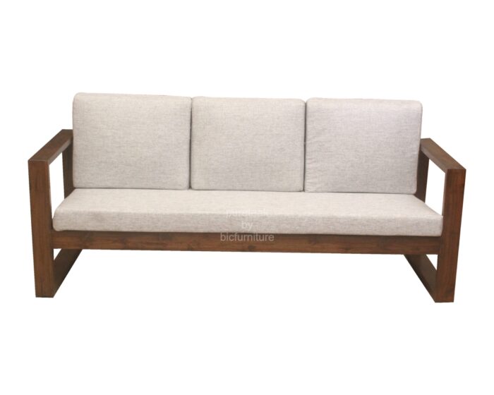Front View Of 3 seater Sofa In Teak
