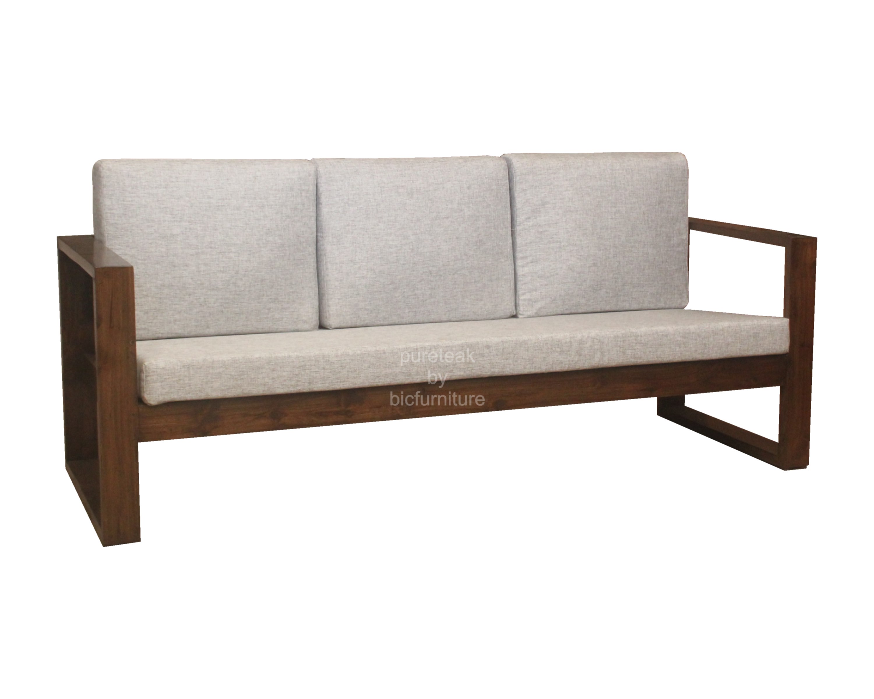 Wooden Sofa Set In Simple Design Ws 67, Wooden Sofa Set Designs With Dimensions