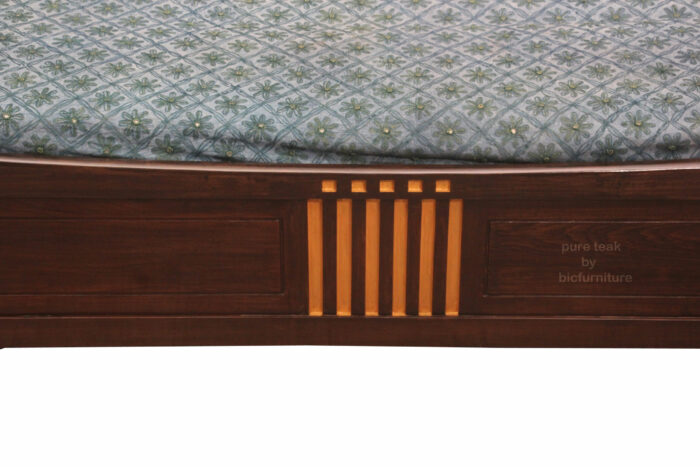 pure teakwood gold bed design 14