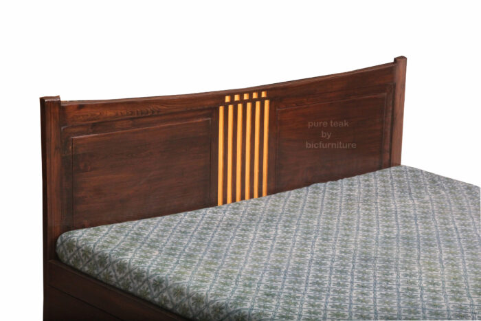 pure teakwood gold bed design 8