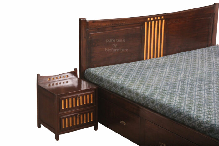 teakwood gold bed design 3