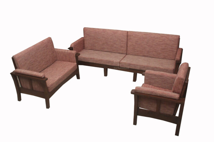 Teakwood Cushion Sofa Set 3