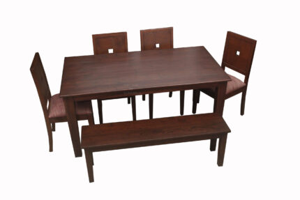Teakwood Dining Table with Cushion Chair 3