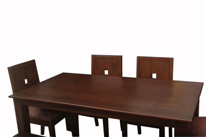 Teakwood Dining Table with cushion chair 4