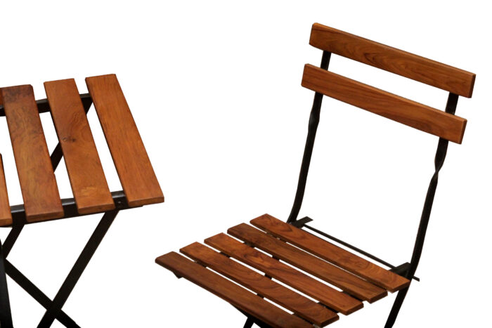 sleek folding chair table wooden coffee table set 4