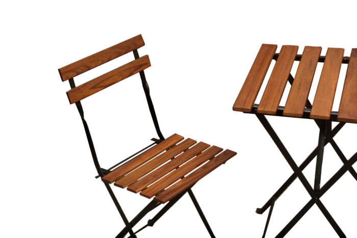 sleek folding chair table wooden coffee table set 5