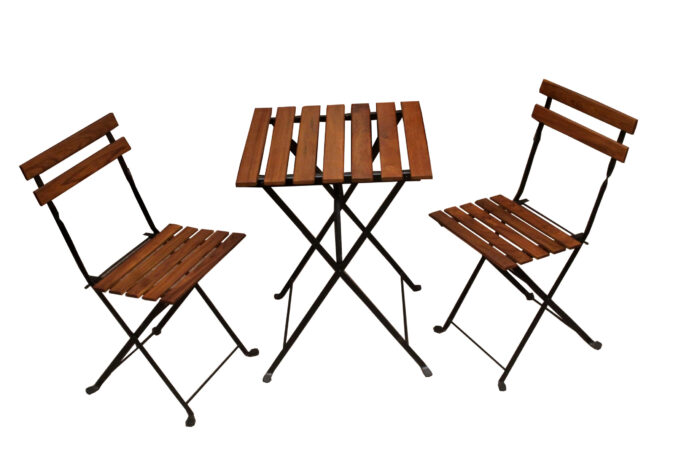 sleek folding chair table wooden coffee table set