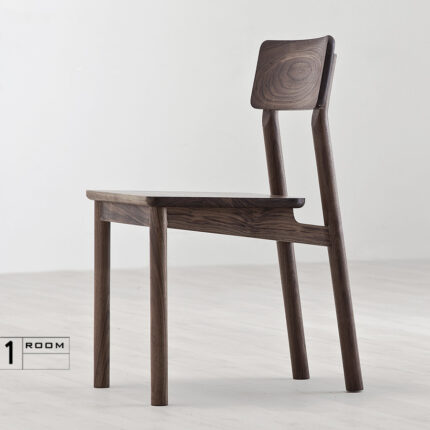 sleek wooden dining chair