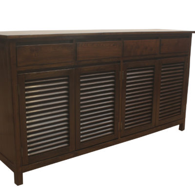 teakwood 4 drawer 4 doors sideboard with louvers 4