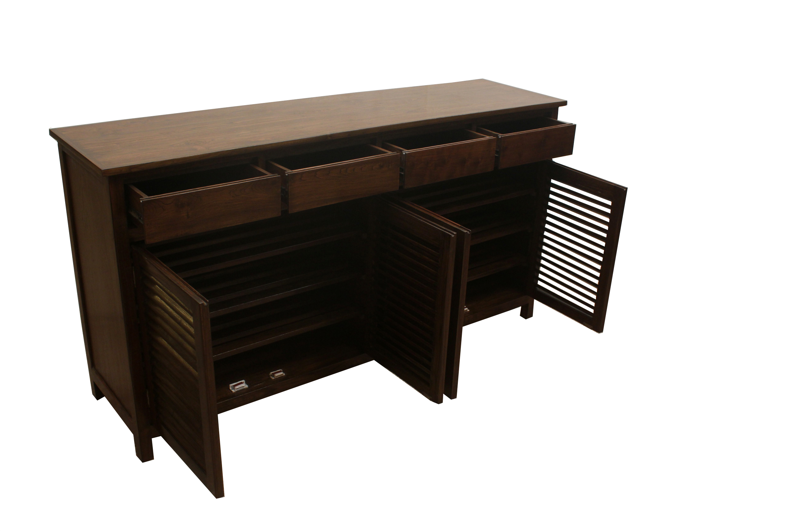 teakwood 4 drawer 4 doors sideboard with louvers 6