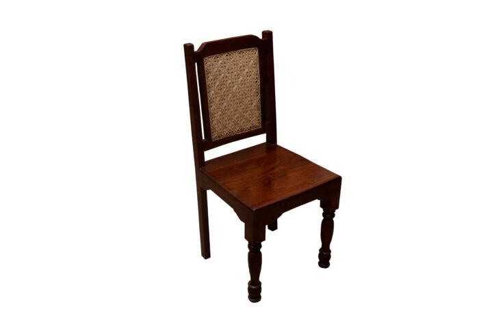 teakwood cane dining chair
