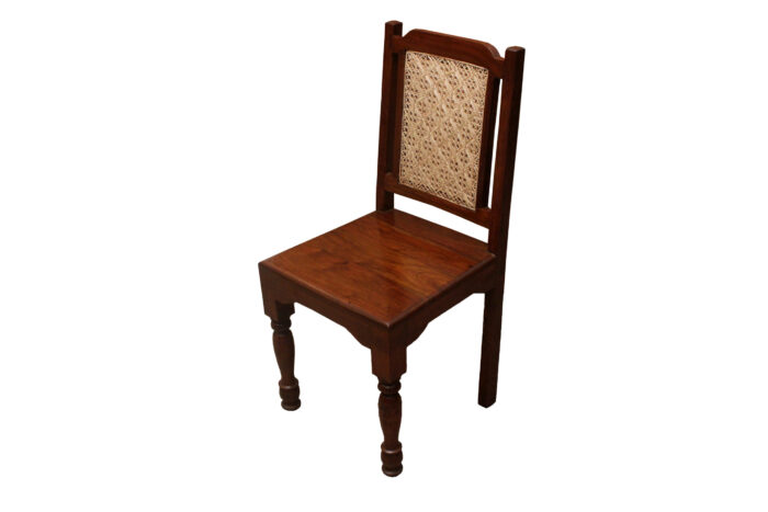 teakwood cane dining chair natural