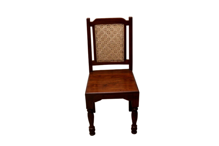 teakwood cane dining chair ornate