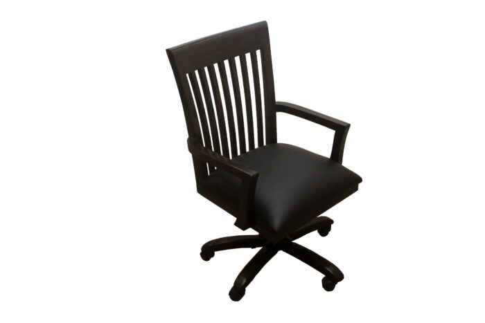 teakwood revolving office chair