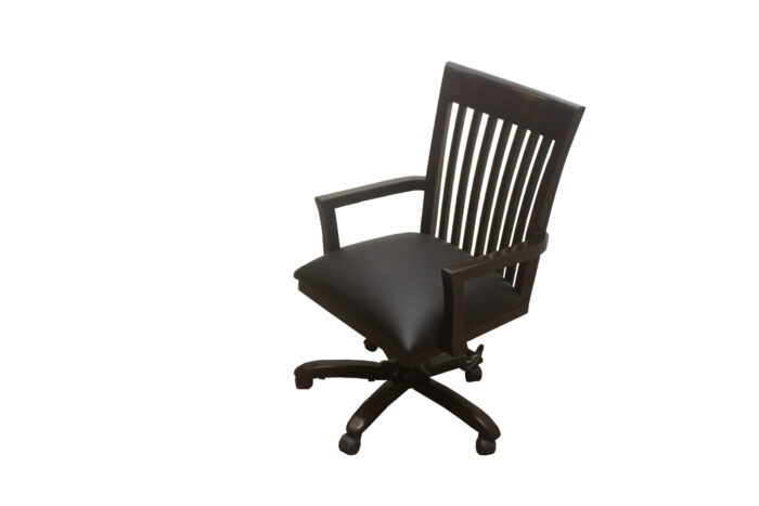 wood revolving office chair
