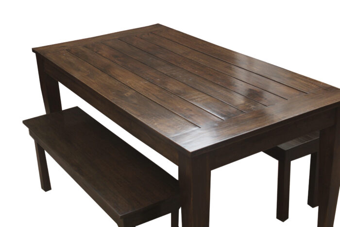 wooden dining bench set strip design 2