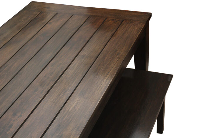 wooden dining bench set strip design 5