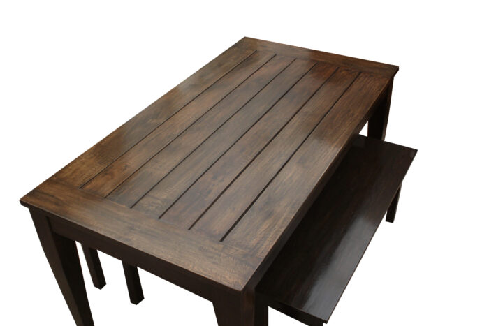 wooden dining bench set strip design 6