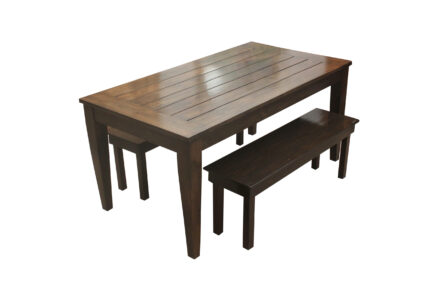 wooden dining bench set strip design
