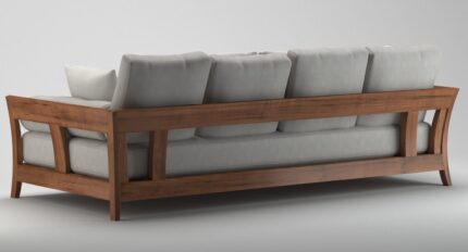 wooden 3 seater sofa Set 2