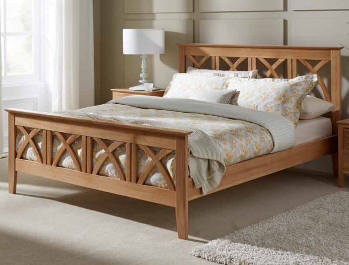 solid spacious teakwood bed