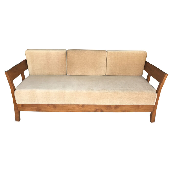 spacious teak sofa
