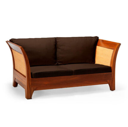 teakwood 2 seater sofa