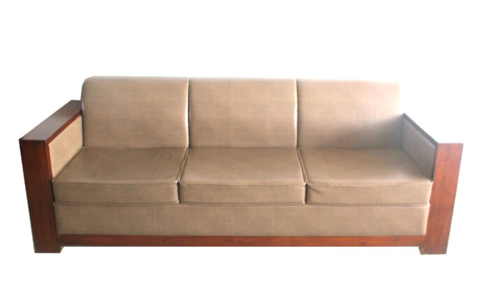 teakwood 3 seater sofa leatherite online