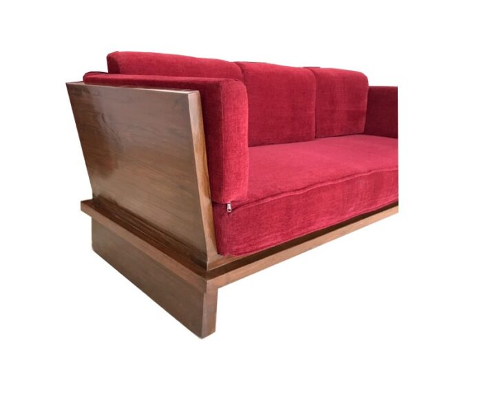 teakwood fabric sofa