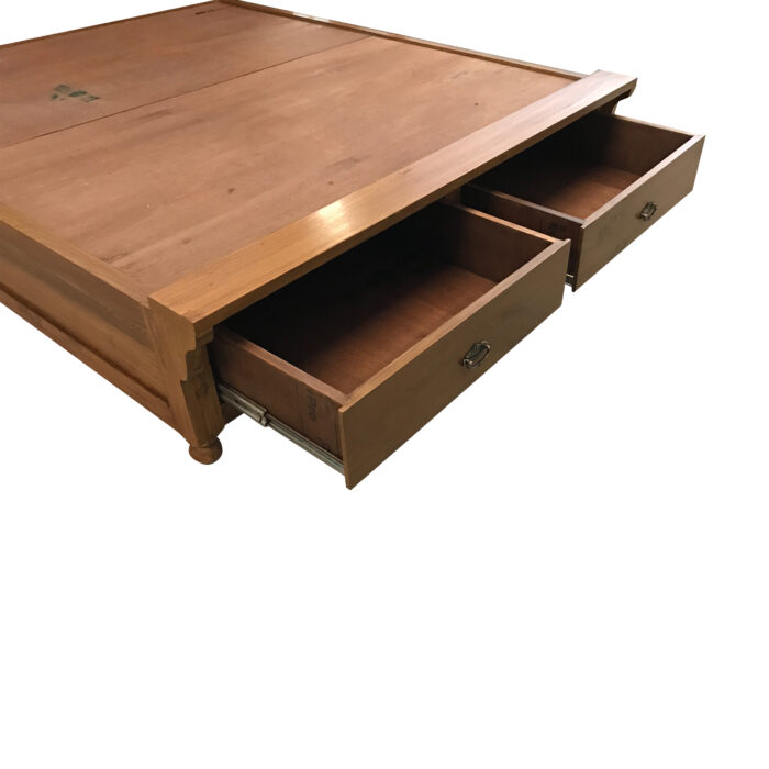 Wooden bed drawers