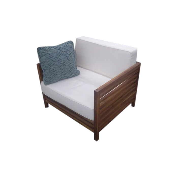 Wooden single seater sofa