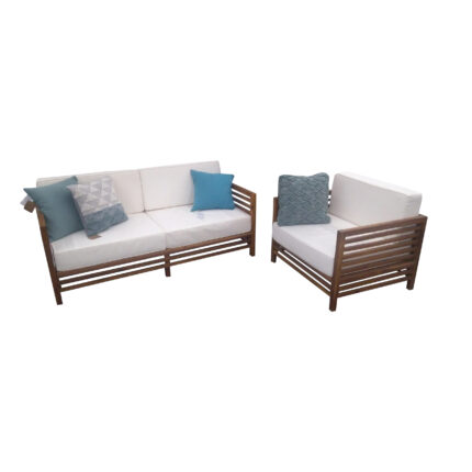 Wooden sofa with armrest 2