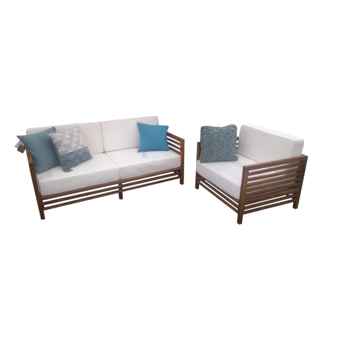 Wooden sofa with armrest 2
