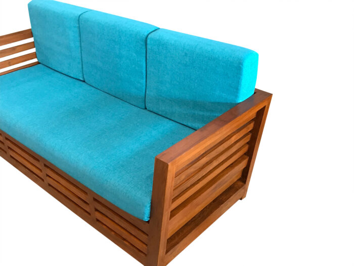 Wooden sofa with back rest in matress