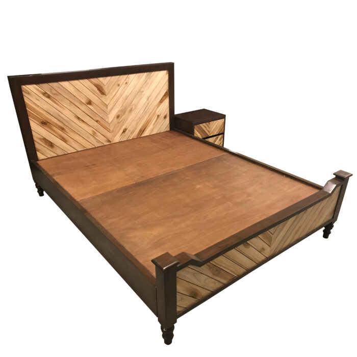 tw bed with batten headboard