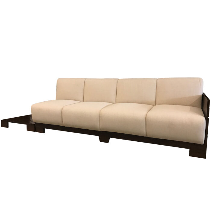 wooden 4 seater sofa