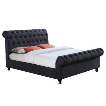 fabric bed with chester back rest