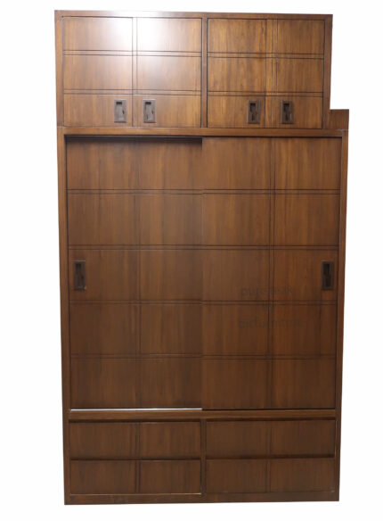 2 door sliding wardrobe with teak veneer 91