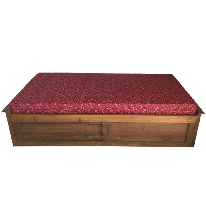 Teakwood single bed with front storage divan style 3
