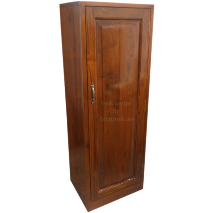 Teakwood single door shoe rack cabinet