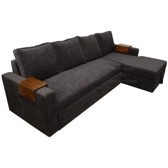 wooden  L shape sofa set madetoorder